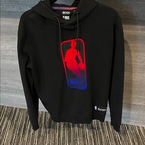 Hugo Boss Black Hoodie with Red and Blue Logo